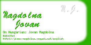 magdolna jovan business card
